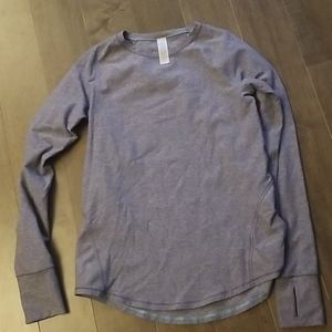 Girls grey long sleeve Ivivva (by lululemon) top.